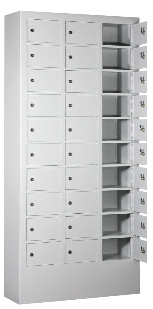 Wertfachanlage und Schließfachanlage mit 30 Fächern