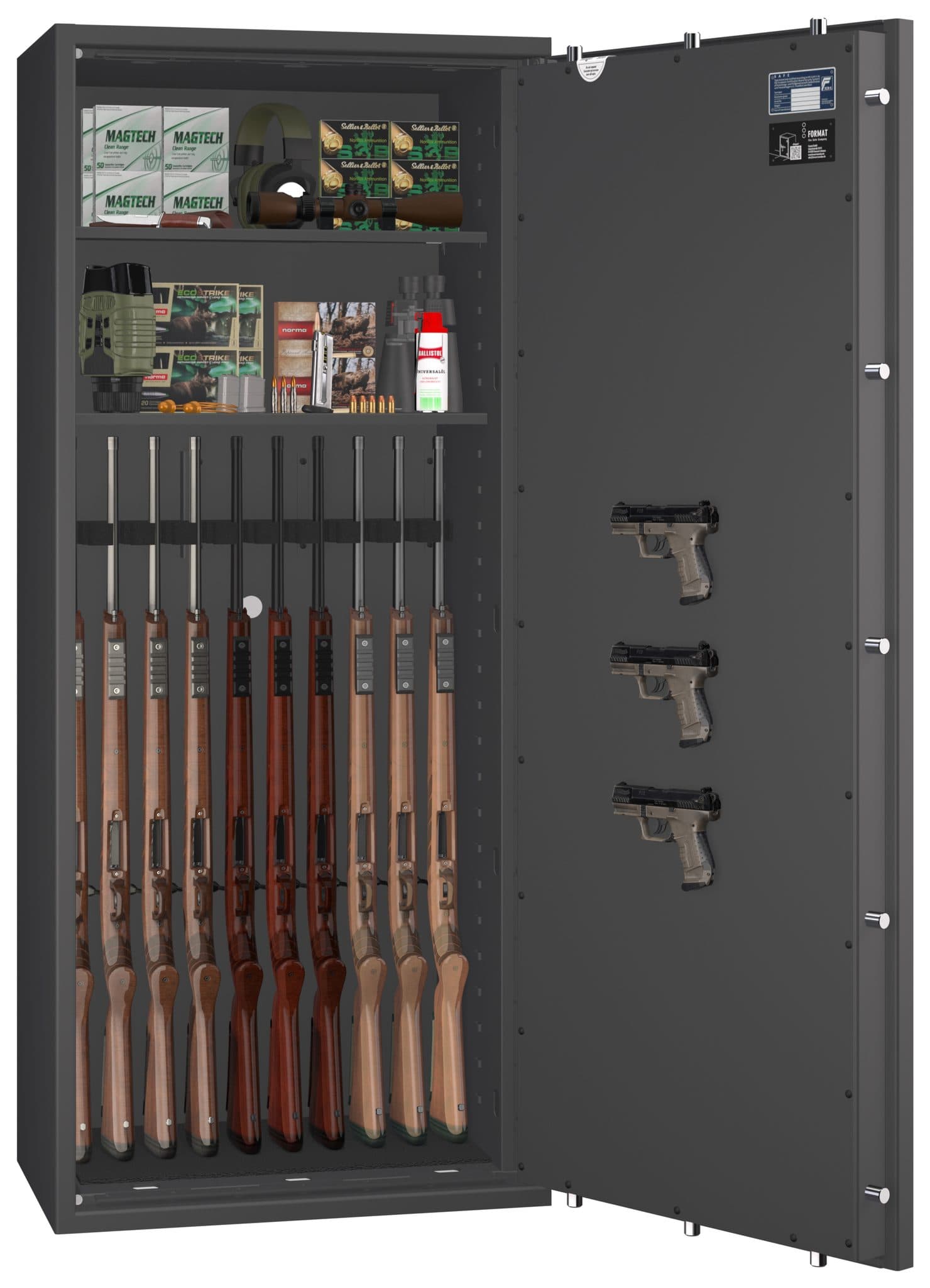 Waffenschrank EN 1143-1 Gun Safe 0/1-10 für 10 Langwaffen