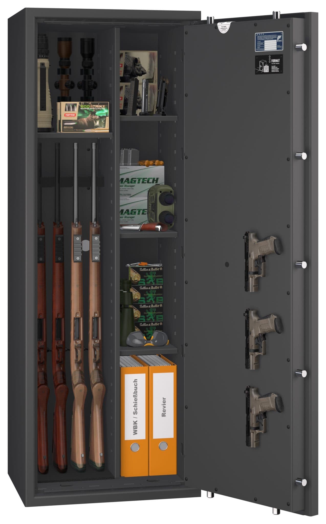 Waffenschrank Gun Safe 0 /1-4 Kombi EN 1143-1 mit Regalteil