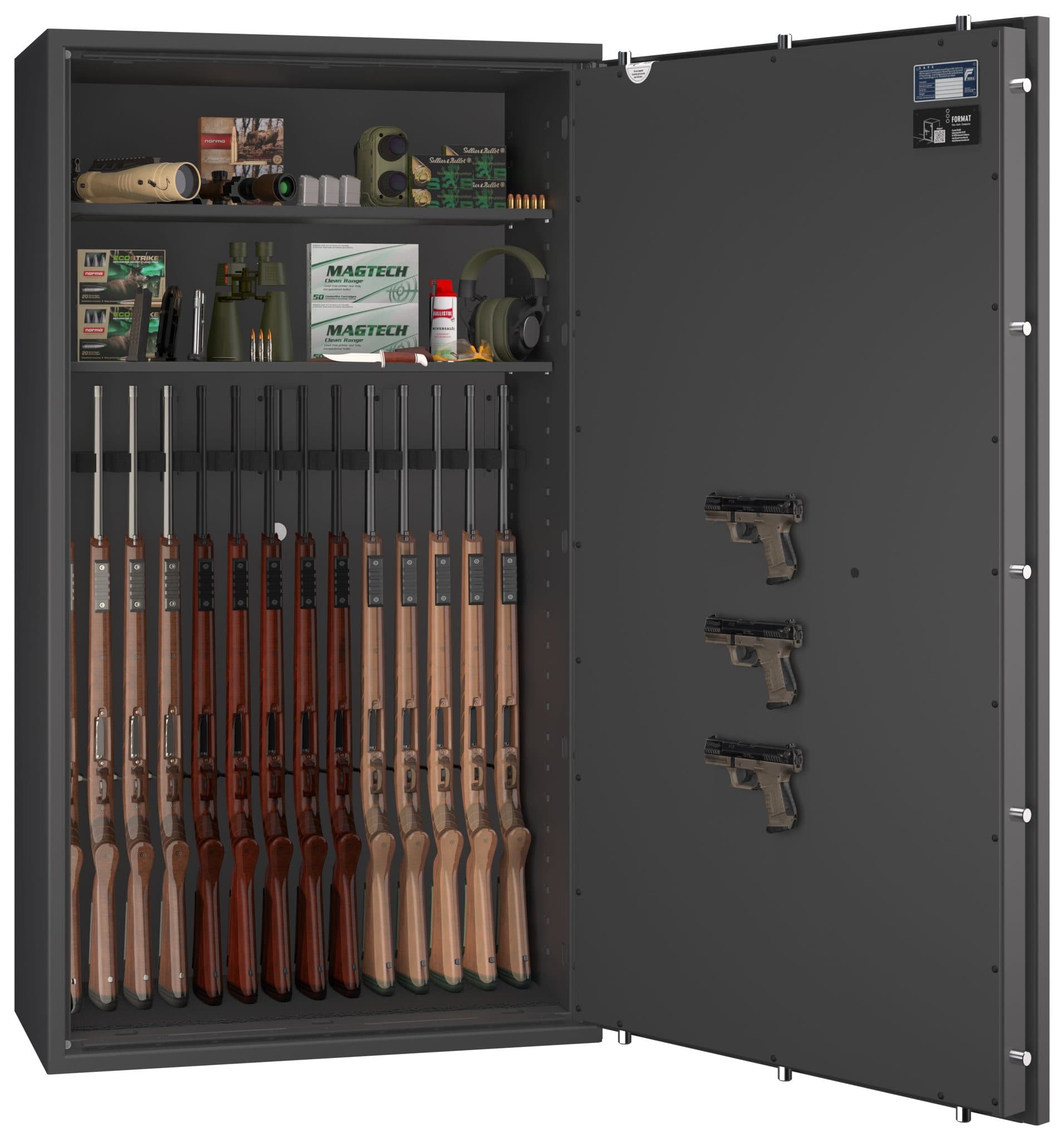 Waffenschrank Gun Safe 0/1-14 EN 1143-1 für 14 Langwaffen