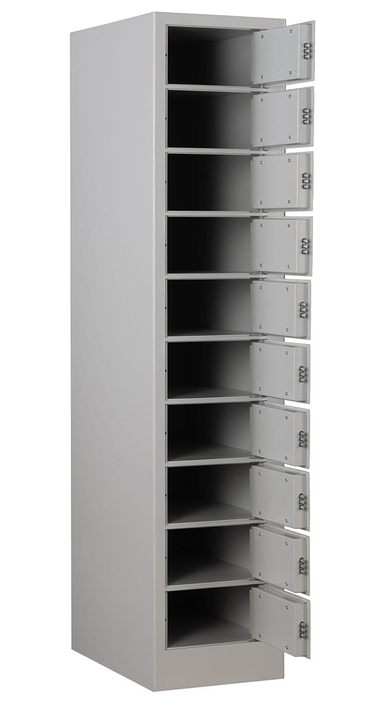 Wertfachanlage mit 10 Schließfächern