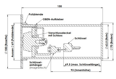 Schlüsselsafe Schlüsseltresor mit Zahlenschloss