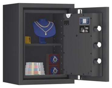 Preview: Tresor VdS Klasse 3 Rubin Pro 3, Grad 3 EN 1143-1, feuerfest, für Bargeld, Schmuck und wichtige Unterlagen