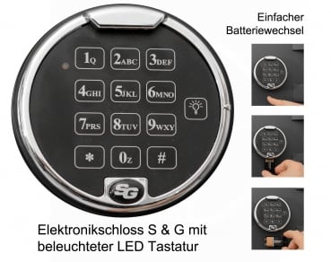 Elektronikschloss EM 2020 Tresor