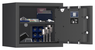 Tresor VdS Klasse 1 Gemini Pro 1, Widerstandsgrad 1 EN 1143-1, feuerfest, für Bargeld, Schmuck, Aktenordner und wichtige Unterlagen