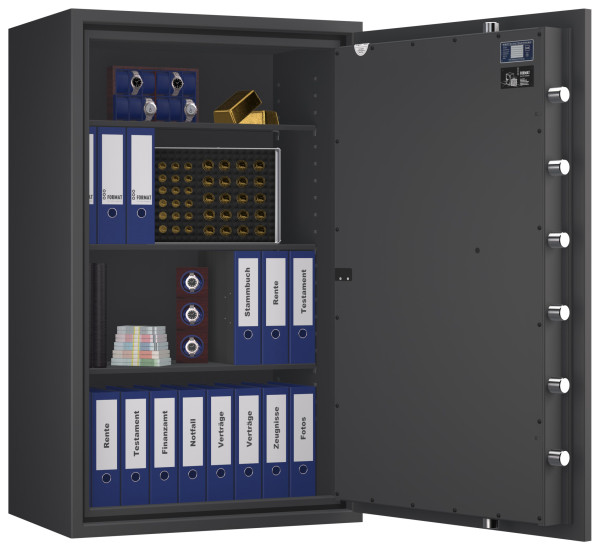 Tresor VdS Klasse 3 Rubin Pro 50, Grad 3 EN 1143-1, feuerfest, für Bargeld, Schmuck und wichtige Unterlagen