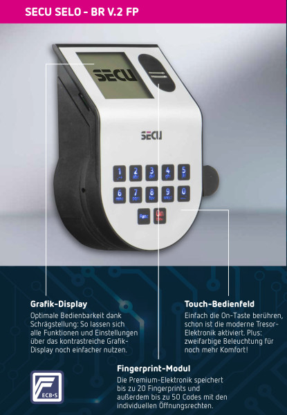 Waffenschrank Capriolo 6 Kombi Biometrie SECU SELO-BR V.2 FP