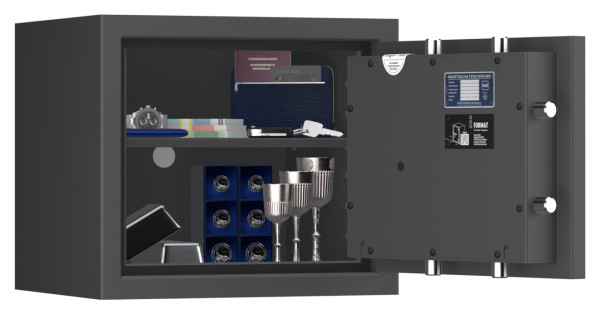 Tresor VdS Klasse 0/N Libra 1, Widerstandsgrad 0 EN 1143-1, feuerfest, für Bargeld, Schmuck, Aktenordner und wichtige Unterlagen