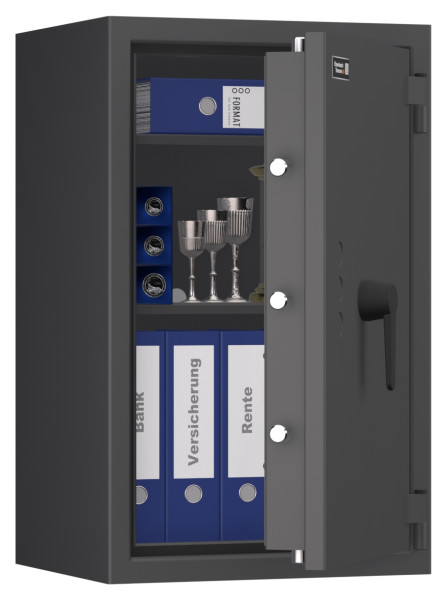 Tresor VdS Klasse 0/N Libra 3, Widerstandsgrad 0 EN 1143-1, feuerfest, für Bargeld, Schmuck, Aktenordner und wichtige Unterlagen