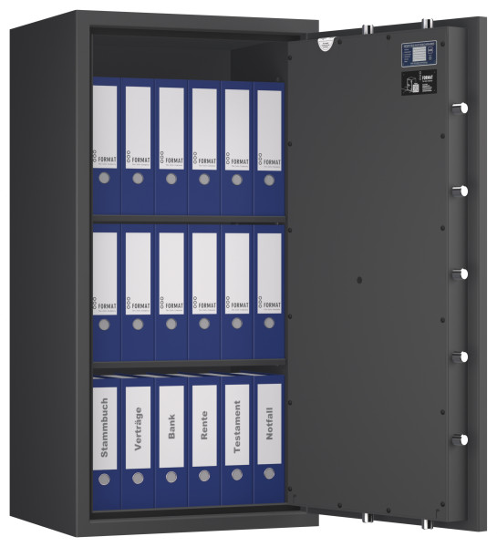 Tresor VdS Klasse 0/N Libra 50, Widerstandsgrad 0 EN 1143-1, feuerfest, für Bargeld, Schmuck, Aktenordner und wichtige Unterlagen