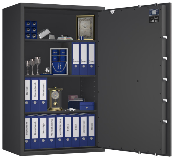 Tresor VdS Klasse 0/N Libra 60, Widerstandsgrad 0 EN 1143-1, feuerfest, für Bargeld, Schmuck, Aktenordner und wichtige Unterlagen