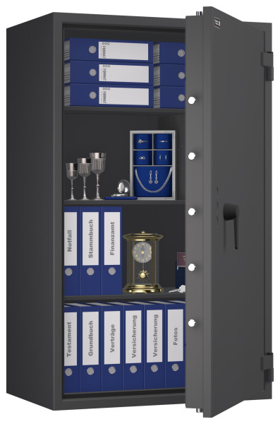 Tresor VdS Klasse 0/N Libra 60, Widerstandsgrad 0 EN 1143-1, feuerfest, für Bargeld, Schmuck, Aktenordner und wichtige Unterlagen