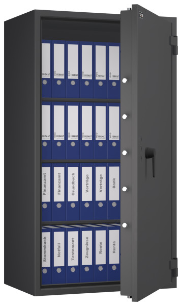 Tresor VdS Klasse 0/N Libra 70, Widerstandsgrad 0 EN 1143-1, feuerfest, für Bargeld, Schmuck, Aktenordner und wichtige Unterlagen