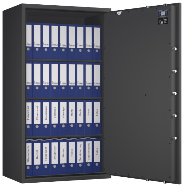 Tresor VdS Klasse 0/N Libra 70, Widerstandsgrad 0 EN 1143-1, feuerfest, für Bargeld, Schmuck, Aktenordner und wichtige Unterlagen