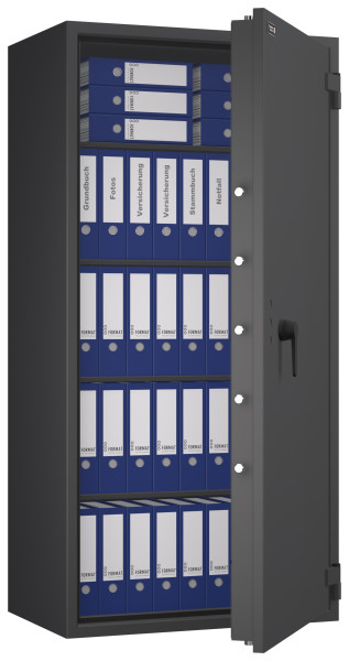 Tresor VdS Klasse 0/N Libra 75, Widerstandsgrad 0 EN 1143-1, feuerfest, für Bargeld, Schmuck, Aktenordner und wichtige Unterlagen