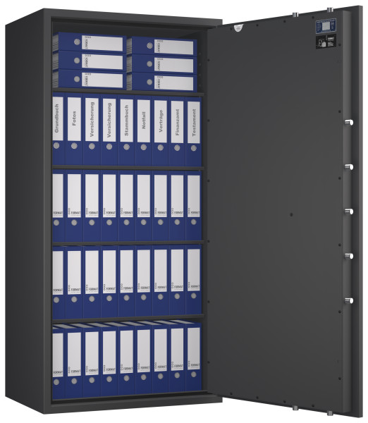 Tresor VdS Klasse 0/N Libra 75, Widerstandsgrad 0 EN 1143-1, feuerfest, für Bargeld, Schmuck, Aktenordner und wichtige Unterlagen