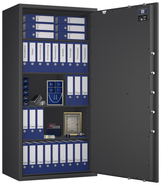 Tresor VdS Klasse 0/N Libra 75, Widerstandsgrad 0 EN 1143-1, feuerfest, für Bargeld, Schmuck, Aktenordner und wichtige Unterlagen
