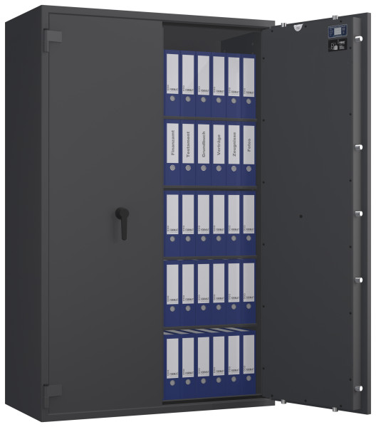 Tresor VdS Klasse 0/N Libra 80, Widerstandsgrad 0 EN 1143-1, feuerfest, für Bargeld, Schmuck, Aktenordner und wichtige Unterlagen