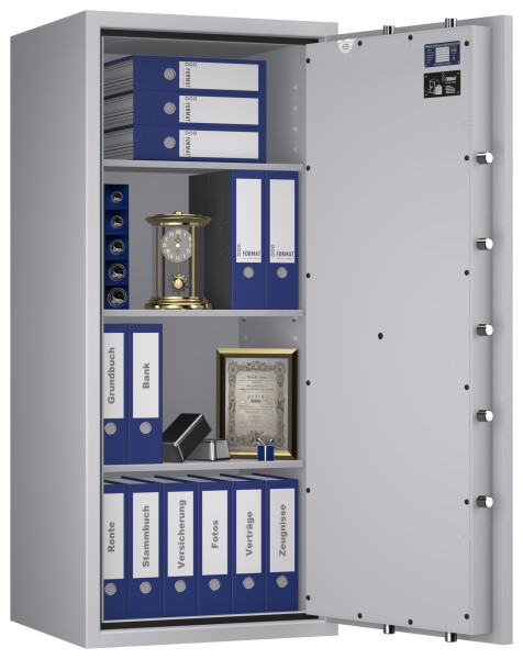 Tresor VdS Klasse 1 Gemini Pro 55, Widerstandsgrad 1 EN 1143-1, feuerfest, für Bargeld, Schmuck, Aktenordner und wichtige Unterlagen