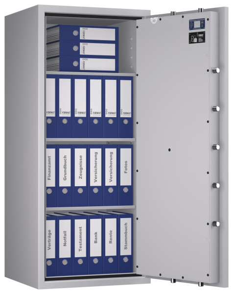 Tresor VdS Klasse 1 Gemini Pro 55, Widerstandsgrad 1 EN 1143-1, feuerfest, für Bargeld, Schmuck, Aktenordner und wichtige Unterlagen