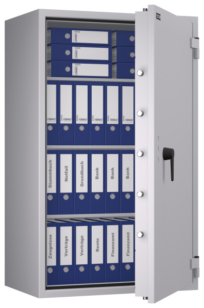 Tresor VdS Klasse 1 Gemini Pro 60, Widerstandsgrad 1 EN 1143-1, feuerfest, für Bargeld, Schmuck, Aktenordner und wichtige Unterlagen