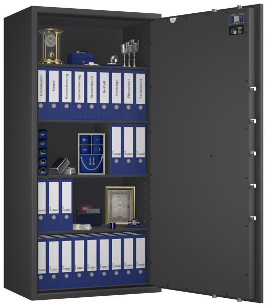 Tresor VdS Klasse 1 Gemini Pro 75, Widerstandsgrad 1 EN 1143-1, feuerfest, für Bargeld, Schmuck, Aktenordner und wichtige Unterlagen