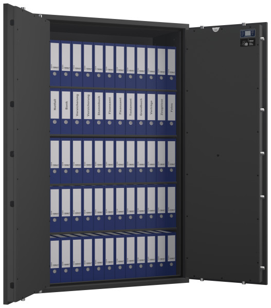 Tresor VdS Klasse 1 Gemini Pro 80, Widerstandsgrad 1 EN 1143-1, feuerfest, für Bargeld, Schmuck, Aktenordner und wichtige Unterlagen