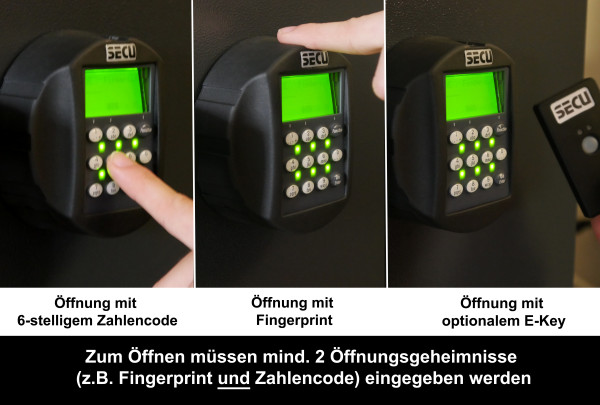 Waffenschrank EN 1143-1 Capriolo 8 Kombi Biometrie