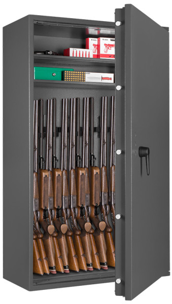 Waffenschrank EN 1143-1 Gun-Safe 1-14 für 14 Langwaffen, Kurzwaffen und Munition Grad 1  Waffen Tresor Waffentresor