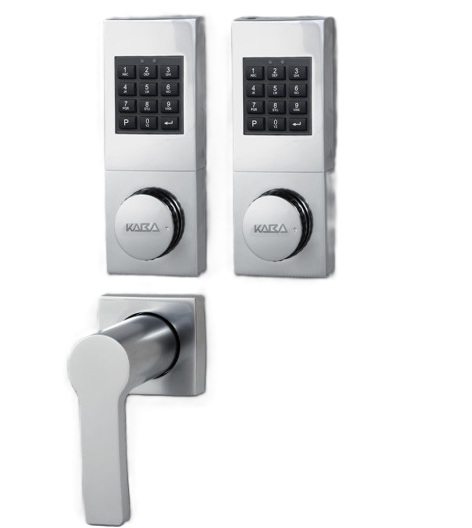 2 x Elektronikschloss Mauer Code Combi B-90 mit Notschlüssel