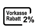 Vorkasse: 2% Rabatt